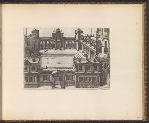 Courtyard of a palace with a water basin