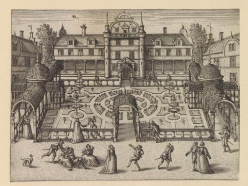 Courtyard garden with music and dancing