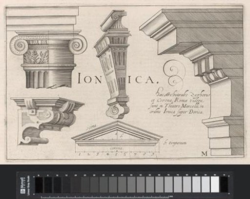 Ionic capital and entablature