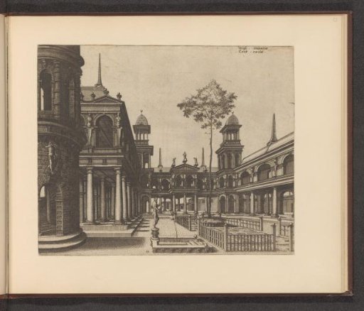 Courtyard with a colonnade in the Tuscan order around it