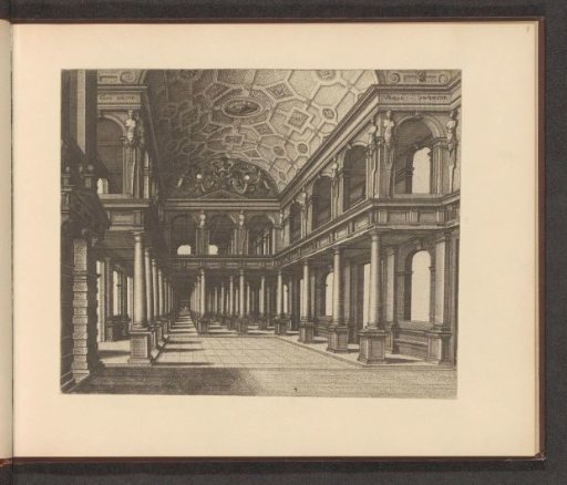 Hall with colonnades