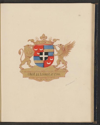 Coat of arms of Johan Joseph Anthony van Wassenaer in the Basilica of Our Lady in Maastricht