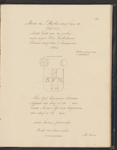 Inscription of Maria de St. Martin and Guilielmus Demee with Effigy of Servaes Nijpels and Anna Nijs in the Basilica of Our Lady in Maastricht