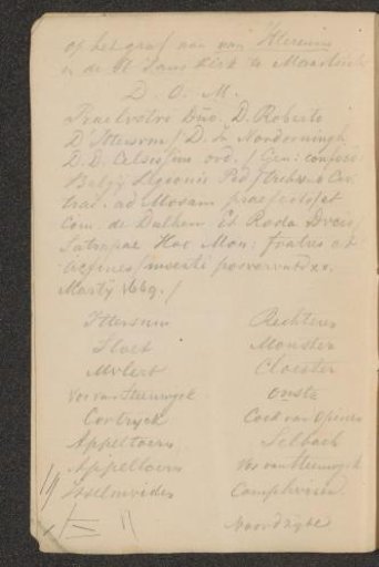 Inscription of Robert van Ittersum in the St. John's Church in Maastricht