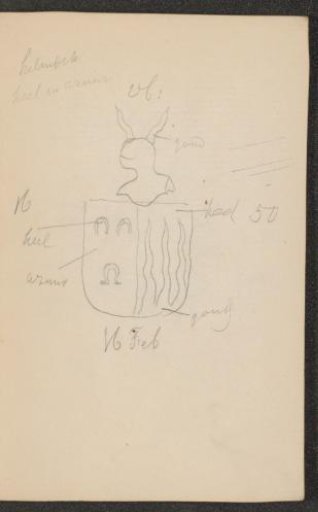 Coat of arms in the Basilica of Our Lady in Maastricht with notes