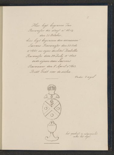 Epitaph of Jan Barwasser, Laurens Barwasser, Isabella Barwasser and Laurens Barwasser II and a coat of arms in the Basilica of Our Lady in Maastricht