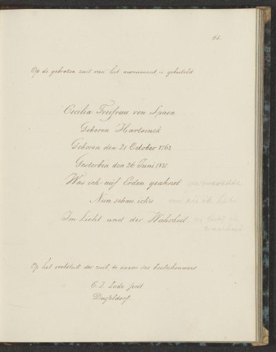Inscription in the vicinity of Arnhem
