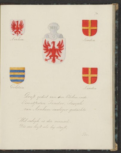 Inscription and coat of arms in the vicinity of Arnhem