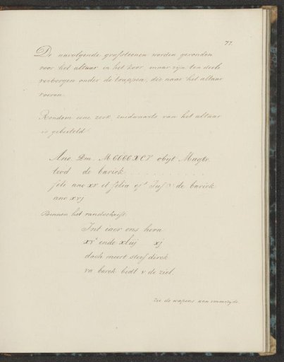 Inscription in the St. Walburgis Church in Arnhem