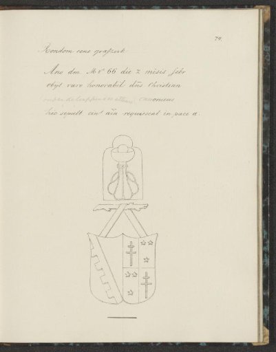 Inscription and coat of arms in the St. Walburgis Church in Arnhem
