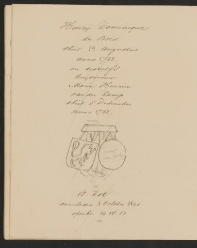 Inscriptions and coat of arms in the Oude Kerk in Amsterdam
