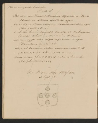 Inscriptions and coat of arms in the Oude Kerk in Amsterdam