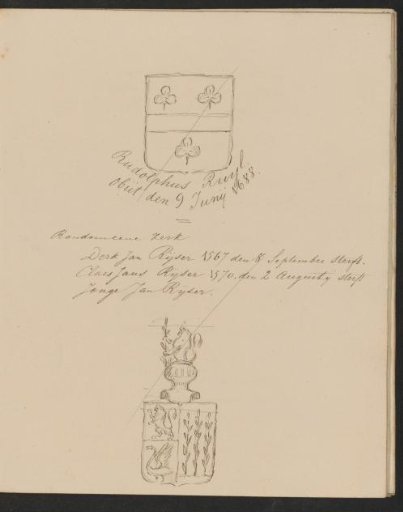 Coats of arms in the Oude Kerk in Amsterdam