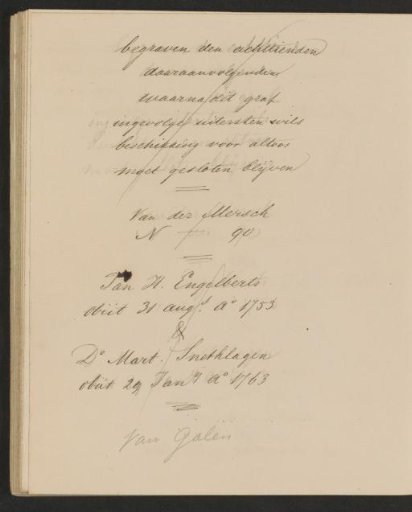 Inscription in the New Church in Amsterdam
