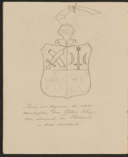 Epitaph and coat of arms in the Oude Kerk in Amsterdam