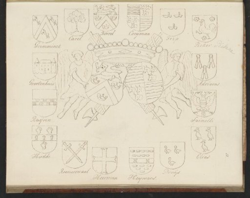 Coats of arms in the Old Church in Amsterdam