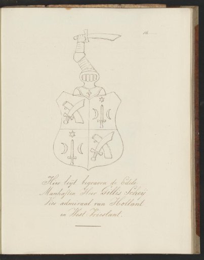 Inscription and coat of arms in the Old Church in Amsterdam