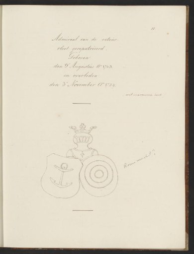 Coat of arms and inscription in the New Church in Amsterdam