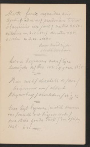 Inscriptions in the New Church in Amsterdam