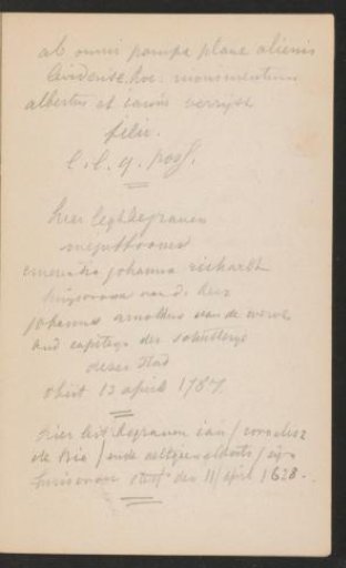 Inscriptions in the New Church in Amsterdam