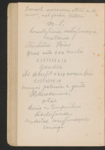Inscription in the New Church in Amsterdam