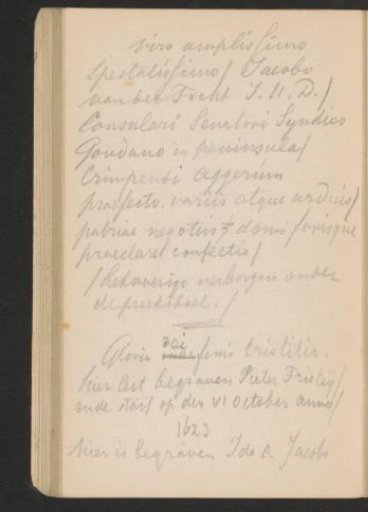 Inscriptions in the New Church in Amsterdam