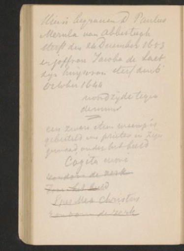 Inscriptions in the New Church in Amsterdam