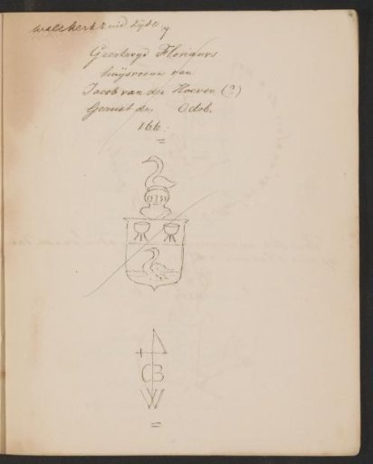 Inscription and Coats of Arms in the Walloon Church in Amsterdam