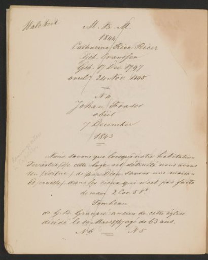 Inscriptions in the Walloon Church in Amsterdam