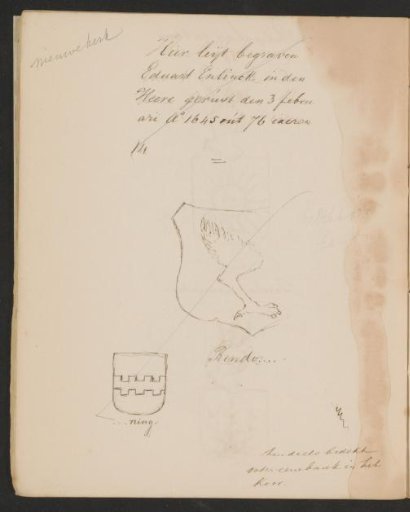 Inscription and Coat of Arms in the New Church in Amsterdam