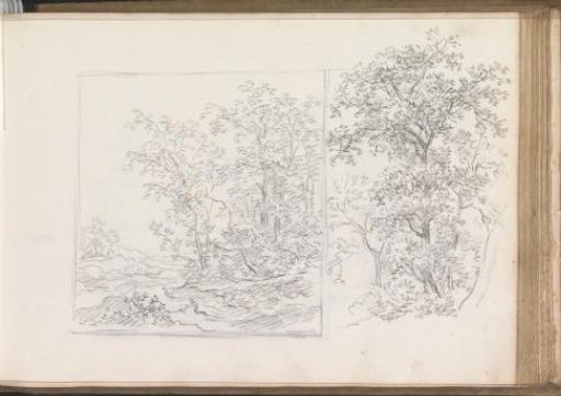 Group of Trees and a Hilly Landscape with Trees