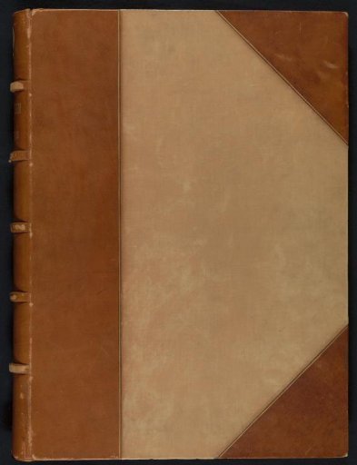 Album with design drawings for interior decorations with landscapes and ornaments and some figure studies
