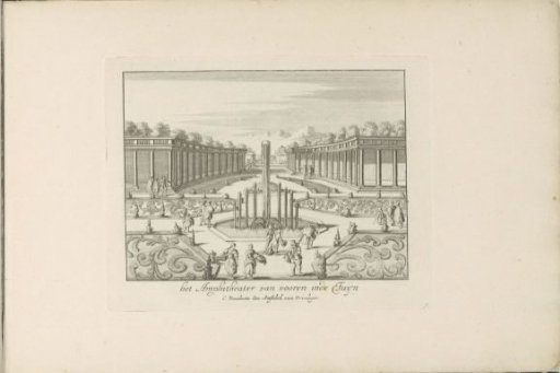 View of the Amphitheatre in the Garden at Paleis Het Loo