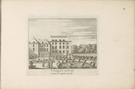 Side view of Het Loo Palace from the orangery side