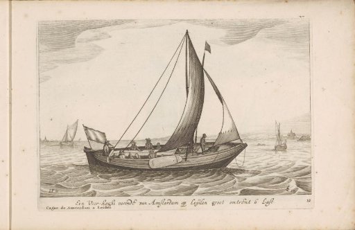 Ferry Boat Sailing between Amsterdam and Leiden
