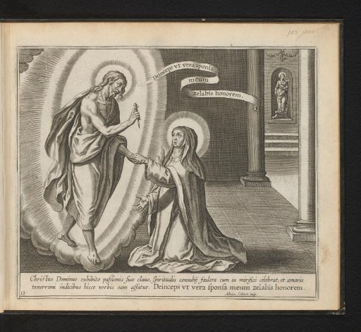 Christ Shows the Holy Theresa the Nail of the Cross; She Becomes His Spiritual Bride