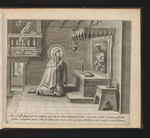 St. Theresa in Ardent Prayer Before an Image of Christ