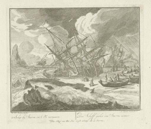 Ship Sinks in the Ice During a Storm, ca. 1725
