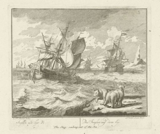 Ship Sails Away from the Ice, ca. 1725