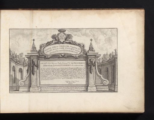 Architectural monument with an inscription dedicated to Pope Alexander VII