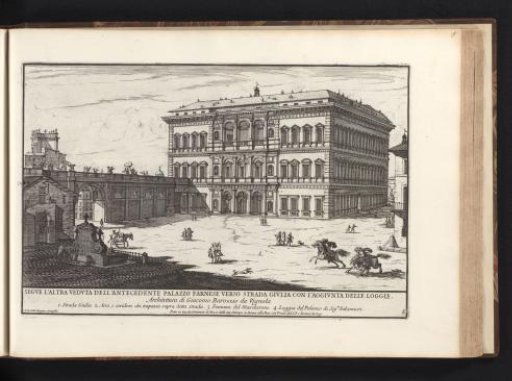 Rear view of the Palazzo Farnese, Rome