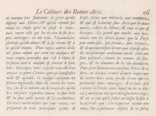 Text page with explanation of the print on Poetry, p. 16