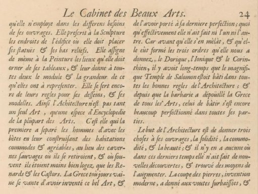 Text page with explanation of the print on Architecture, p. 24