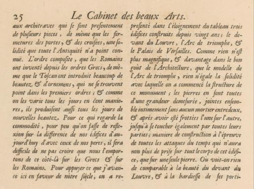Text page with explanation of the print on Architecture, p. 25