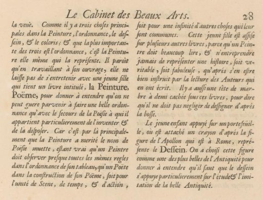 Text page with explanation of the print on Painting, p. 28