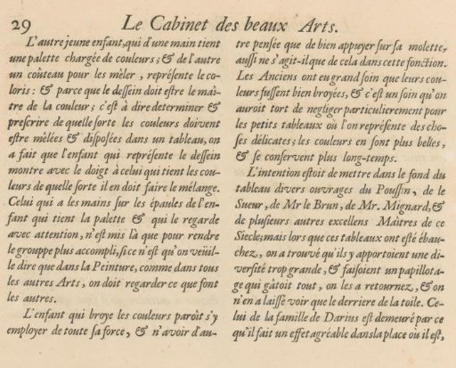Text page with explanation of the print on Painting, p. 29