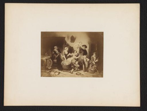 Photoreproduction of the painting Le Bonheur de la Famille after Hunin