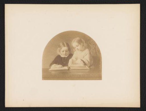 Photoreproduction of the painting Reading the Psalms after W.C.T. Dorson
