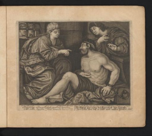 Joseph interprets the dreams of the cupbearer and the baker