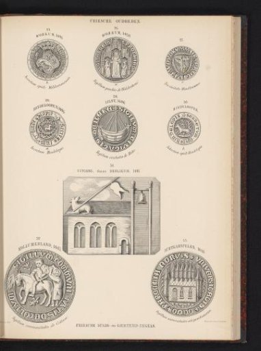 Old Frisian town and bailiwick seals
